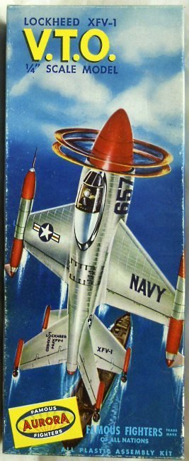 Aurora 1/48 VTO XFV-1 Pogo Vertical Take Off, 50-89 plastic model kit